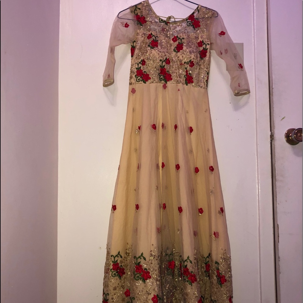 A floral dress.